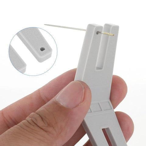 Close-up of plastic hemmer foot from Two Pack Hump Jumper Sewing Tools Denim Foot For Quick Button Clearance And Thick Hemming Set