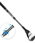 Adjustable Length VR Golf Club Handle For Quest 2 Accessories With Real Golf Grip shown with adjustable feature and controller attachment.