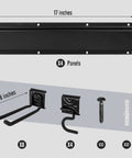 Modular Heavy Duty Steel Garage Tool Storage Rack For Wall Mounting 150 Lb Capacity Weather Resistant Powder Coated Organizer components