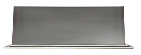 Front view of Polished Stainless Steel Square Bath Shower Niche 12 x 12 Inch, Single Shelf, Ready To Mount, Fully Finished Wall Inset Organizer.