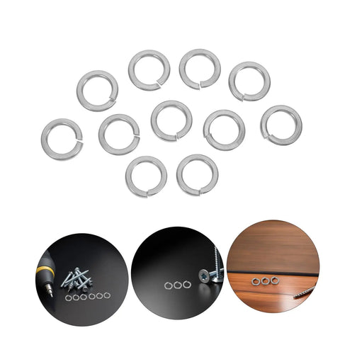 100 Count Stainless Steel Split Lock Washers M10 Spring Deck Fasteners With Beefy Nonslip Kickback Grip For Marine And Pro Shop Heavy Duty Builds Built Tight And Totally Corrosion Resistant arranged on various surfaces.