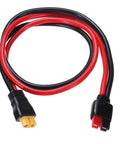 XT60 Extension Cable 2 Feet Red And Black Battery Plug For RC Cars Drones Solar Panels And Portable Power Stations Single Pole Pro Grade 600V DC Safe And Rugged Power Link