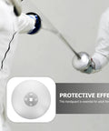 Fencing match featuring Stainless Steel Fencing Hand Guard And Practice Protector For Adults Pro Grade Durable Injury Resistant Shield