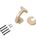 Rock solid bracket kit for Built Tough Lifetime Rust Free Aluminum Handrail, includes screws for 5Ft wall mount setup.