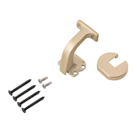 Rock solid bracket kit for Built Tough Lifetime Rust Free Aluminum Handrail, includes screws for 5Ft wall mount setup.