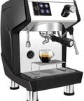 Portable Espresso Maker For Ground Coffee On The Go With Dense Milk Foam And Manual Operation, shown with espresso cup