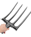 Beefy Heavy Duty Four Prong Steel Pitch Fork Head For Garden Digging And Soil Loosening Aeration And Ground Prep Durable Rake Attachment