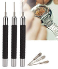 Watch Band Link Remover Tool Set With Pin Punch Kit For 0.7mm, 0.8mm And 0.9mm Pins and DIY Watch Repair Kit image