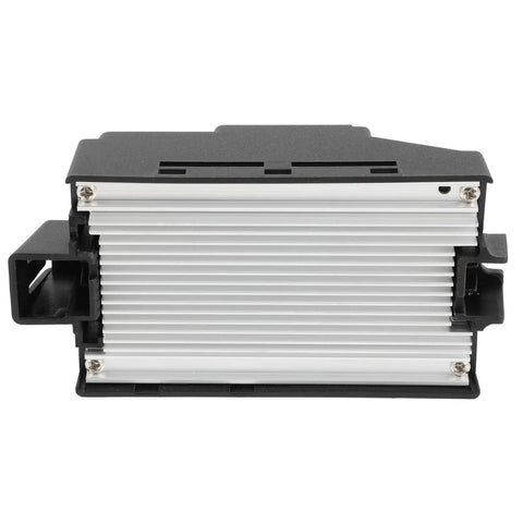 Straight Up Reliable AC Blower Motor Resistor For Chevy And Buick Cars 2011 To 2016 solid black and silver unit with fins design.
