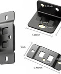 Heavy Duty L Shape Furniture Brackets Set For Cabinets Shelves Bookcases And Wardrobes Quick Fitting Corner Braces In White Steel Construction Built To Last No Fuss Easy Install 8 Pack, shown with dimensions in sleek design.