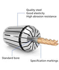 Super High Precision Spring Collet For CNC Milling And Lathe Tools ER8 ER11 ER16 ER20 ER25 Fits 1/8 Inch 3.175mm with drill bit.