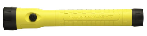 PolyStinger LED HAZ-LO Intrinsically Safe Rechargeable Flashlight Beast Bright Yellow, 130 Lumens, side view