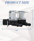 Front Load Washing Machine Water Inlet Valve Replacement With Triple Solenoid 5221ER1003A 5220FR2075L For LG And Kenmore Includes Filter Screen Easy Install Durable Top Notch Valve, 4.8in x 2.6in