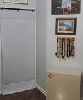 Premium White Soundblocking Sheet With Heavy Duty Mass Loaded Vinyl To Quiet Down Any Space Fast And Roll Out Eco Friendly Acoustic Blanket on wall.