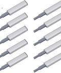 10 Pcs Magnetic Push Latches For Cabinets And Wardrobes Easy Install No Brainer Touch Open Cabinet Hardware in silver