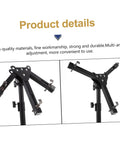 Adjustable 12 Inch Snare Drum Practice Rack And Folding Tripod Stand With Heavy Duty Alloy Build For Slick Percussion Mounts, multi-angle adjustment.
