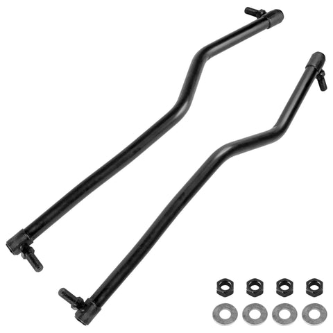 Steering Drag Link Set Left And Right For Husqvarna Lawn Tractors, Heavy Duty Replacement Drag Link Pair Compatible With 2042 LS, LGT2554, LGT2654, GTH2448 T, GTH2454 T, 2748 GLS, 2754 GLS And More, black metal rods with nuts and washers