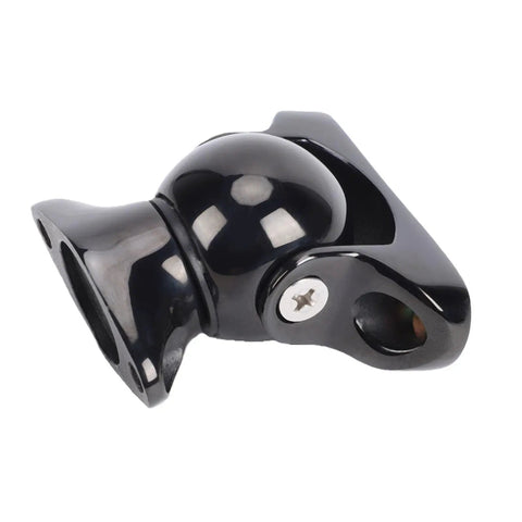Premium 316 Marine Grade Stainless Steel Magnetic Door Stopper, black, compact design for secure door holding on boats and RVs.