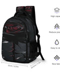 Dope Thorned Rose Bloom Printed Unisex Backpack With Large Capacity Durable Polyester Daypack Breathable Design Smooth Zipper Ideal For School Travel
