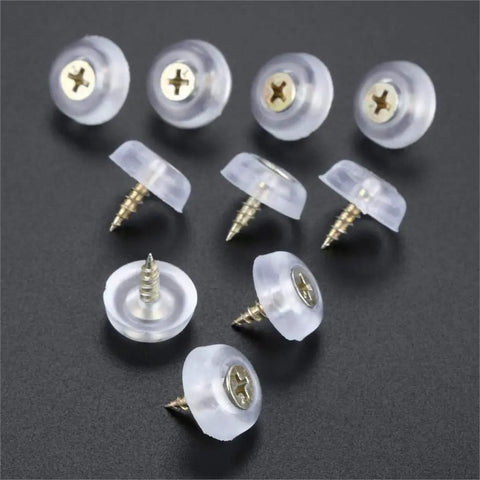 Dope Rubber Furniture Leg Protectors Set Of 10 With Screws Round Floor Feet Pads for Hardwood and Tile sizes 15mm to 26mm