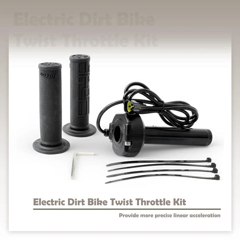 Twist Throttle Replacement Grip and Cable Kit For Yozma IN10 Electric Dirt Bike, Off Road E Bike Throttle Handle With Rolling Bearing, Smooth Acceleration, Durable Cable System, Easy Install
