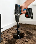 Extended Length Auger Drill Bit For Planting 1.6 In By 8.66 In Spiral Hole Digger with cordless drill and soil hole