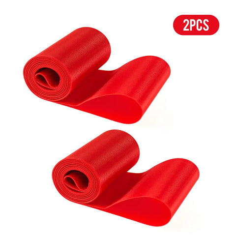 Fat Tire Rim Liner Strips And Rim Tape PVC Inner Tube Protector 26x4.0 Inches, red color, 2 pack, rolled view