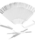 Peel And Stick Paper Fasteners 1 Inch Capacity 130 Count Tin Plated Steel Smooth Edge Clutch for organized desk and folder binding.