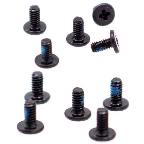 10 Pack M2 X 4 Mm Phillips Flat Head Screws Tough Nickel Plating For Laptop M Ssd Heatsink Wifi Modules And Motherboards No Fuss Tech Swap Top Shelf Hardware Kit, black screws on white background.