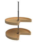 Smooth Operator 32 Inch Kidney Shaped Double Lazy Susan For Corner Base Cabinets, Solid Maple Spice Rack with easy spinning hardware.