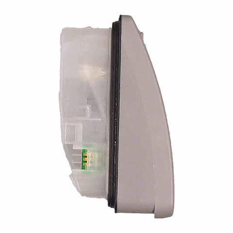 Side view of Dishwasher Detergent Dispenser Assembly 12008380 OEM Replacement Part With Optical Sensor TP3