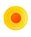 Rotary Bur Holder Tool With 116 Holes, 360 Degree Rotating Base, 6.61 Inch Base Diameter, Orange and Yellow Design