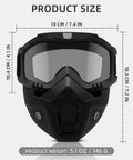 Pro Grade Detachable Goggles Mask For Riding And Cutting With Anti UV And Anti Dust Shield Anti Fog HD Lens Large Viewing Hood