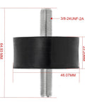 Side view of 2X Engine Top Motor Mount Rubber for Polaris Sportsman Ranger Scrambler Quads with dimensions displayed.