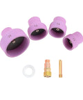 Ceramic TIG Welding Cup Set Pro Grade With Chuck 12 14 16 24 For WP 17 18 26 Torch Gas Lens Kit Alumina Ceramic Cups