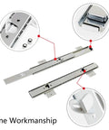 Hella Sturdy Heavy Duty Drawer Slides With Height Adjustable Brackets And Silver Keyboard Tray Rails Provide Under Desk Mounting featuring smooth gliding runners.