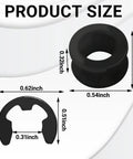KoiLuvGo shift cable bushing repair kit: two black bushings and a U-shaped retaining clip for automatic transmission