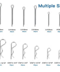 Pro Grade Cotter Pin And Hairpin Pin Assortment Kit 250 Pcs R Clips Spring Steel Retaining Pins Zinc Plated With 6 Sizes Display