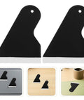Top Shelf 12 Piece Phone Screen Film Squeegee Tool Kit With Durable Pvc And Soft Cloth Scrapers For Bubble Free Screen Protector Install And Vinyl Wrap Setup Smooth Operator Finish, black scrapers on surfaces.