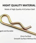 15 Piece Heavy Duty Hitch Pins Set R Clips Cotter Pins, Spring Retaining Wire Hair Pins, Strong Spring Tension, Large M3x60mm Zinc Plated