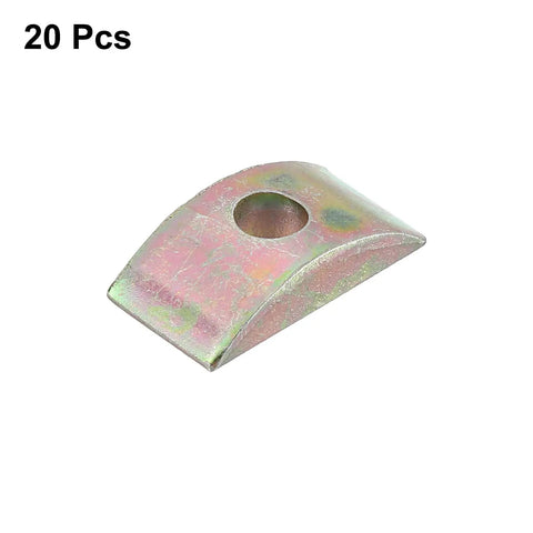 M6 Half Moon Lock Washers Set Iron Solid Bronze Spacer Connectors 20 pcs angled view showing central hole