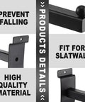 10 Piece Slat Wall Faceout Hooks Set Includes 12 Inch Metal Square Straight Arm Slat Wall Hooks and Hangers for Clothing