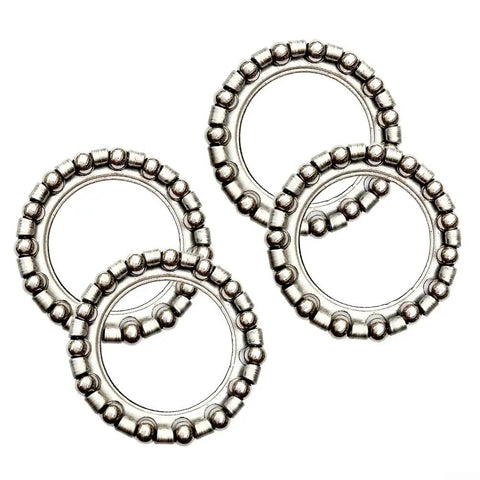 Steering Headset Ball Bearings Set Of 4 For Electric Bikes, Durable Steel Construction, 1.57 Inch Inner By 1.06 Inch Outer Diameter