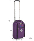 Rolling Personal Item Under Seat Duffle Bag 17x10x9 Inches Fits Most Major Airlines Including Spirit and Frontier with handle