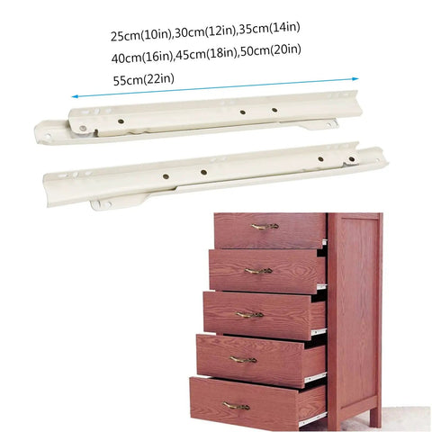 Heavy Duty Metal Drawer Slides For Kitchen Cabinets And Dressers Ultra Smooth Full Extension Roller Glides 10 Inch 22 Inch steel runners