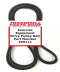 Beefy Replacement Drive Pulley Belt For Exercise Bike PFEX39420.1 Black Part 399111 Durable Fit For Cardio Machines Quiet Operation Easy Install Pro Grade Replacement, black drive pulley belt