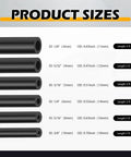 Solid 120 Pc Universal Auto Vacuum Line Kit With 5 Ft Hoses In All Sizes Plus 64 Connectors And Caps For Pro DIY Car Repairs And Quick Fixes, 5 ft hose sizes