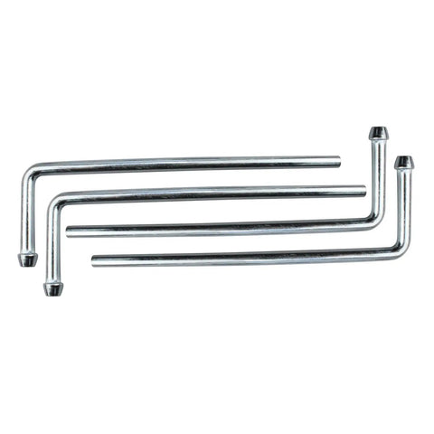 Solid Stainless Steel 90 Degree Bend Universal Exhaust Hanger Rods Weld Mount Bracket Kit, 4-pack chrome rods