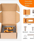 Packaging of Low Profile Side Clamp Kit For CNC Routers Aluminum Hold Down Clamps With Serrated Grip, parts included shown.