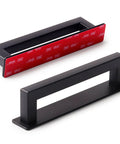 Heavy Duty Peel And Stick Cabinet Handles Six Inch Black Adhesive Drawer Pulls with strong double sided tape.